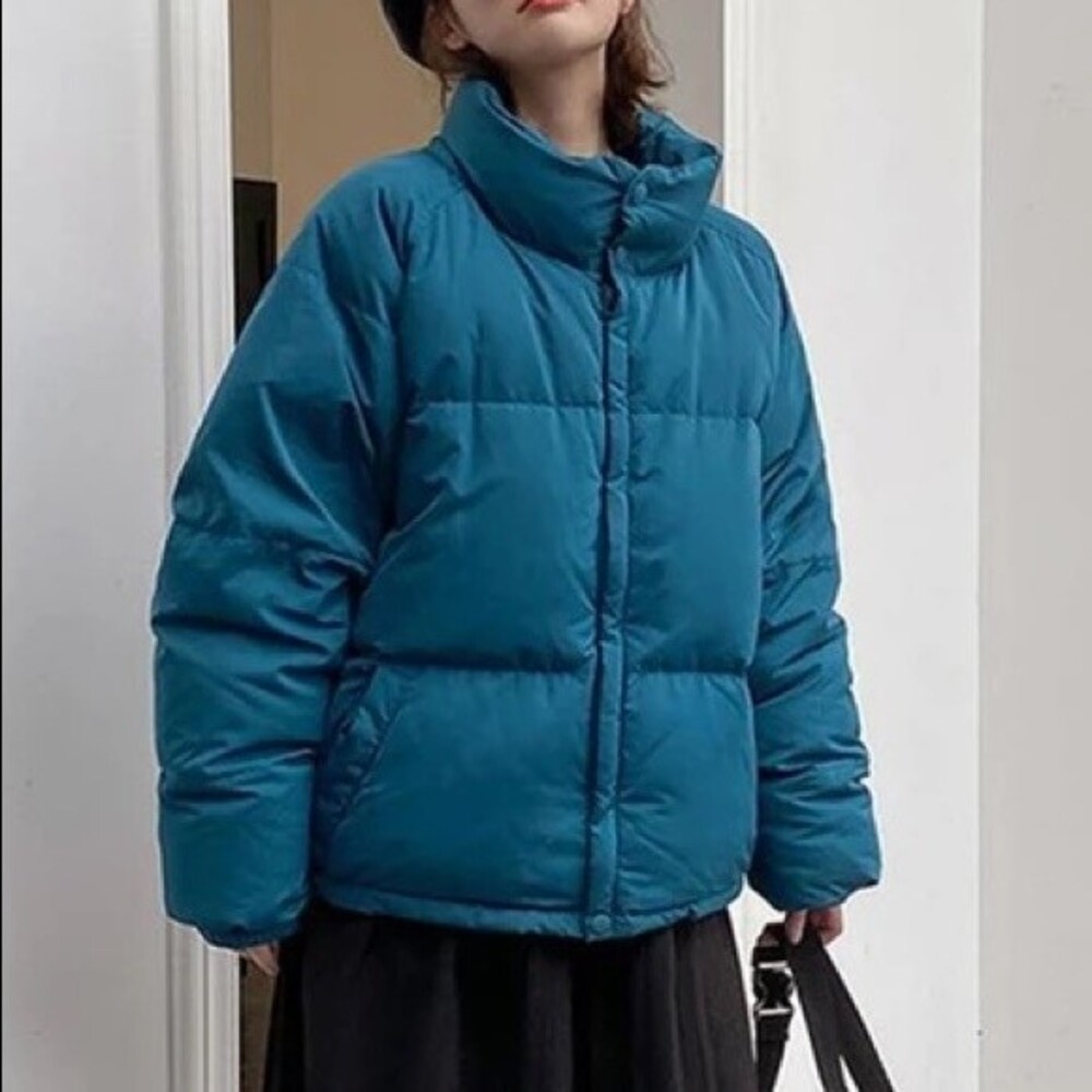 Primark Blue Green Puffer Short Jacket - 2XS